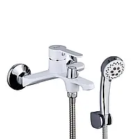 Змішувач для ванни Frap F3241 білий/хром короткий гусак латунь