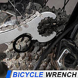 Гайковий ключ каретки велосипеда 3в1 TOOPRE TL-310 знімач касети, ключ для каретки, знімач фіксуючого кільця, фото 8