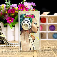 Оригінальний чохол накладка для LG L7 p700 p705 з картинкою Дівчина в навушниках