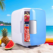 Портативний міні-холодильник на 4 літри з магнітними дверцятами і полицями 12В 48Вт, фото 6