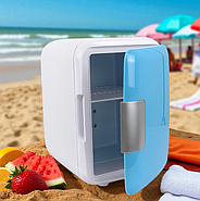 Портативний міні-холодильник на 4 літри з магнітними дверцятами і полицями 12В 48Вт, фото 7