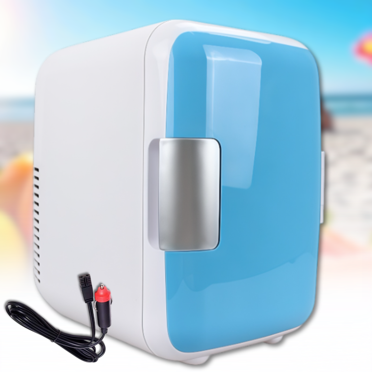 Портативний міні-холодильник на 4 літри з магнітними дверцятами і полицями 12В 48Вт, фото 1