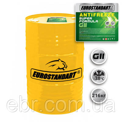 Антифриз зелений Eurostandart SUPER FORMULA G11 -38 °C готовий до використання 216кг, фото 1