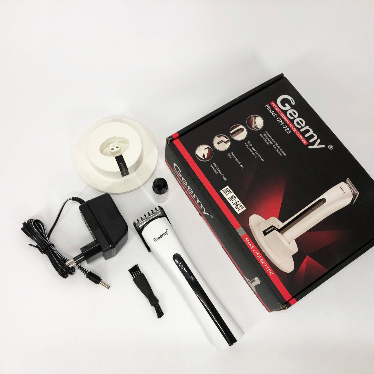 Малошумна машинка для стрижки волосся, Домашня машинка акумуляторна для стрижки волосся HP-95, фото 1