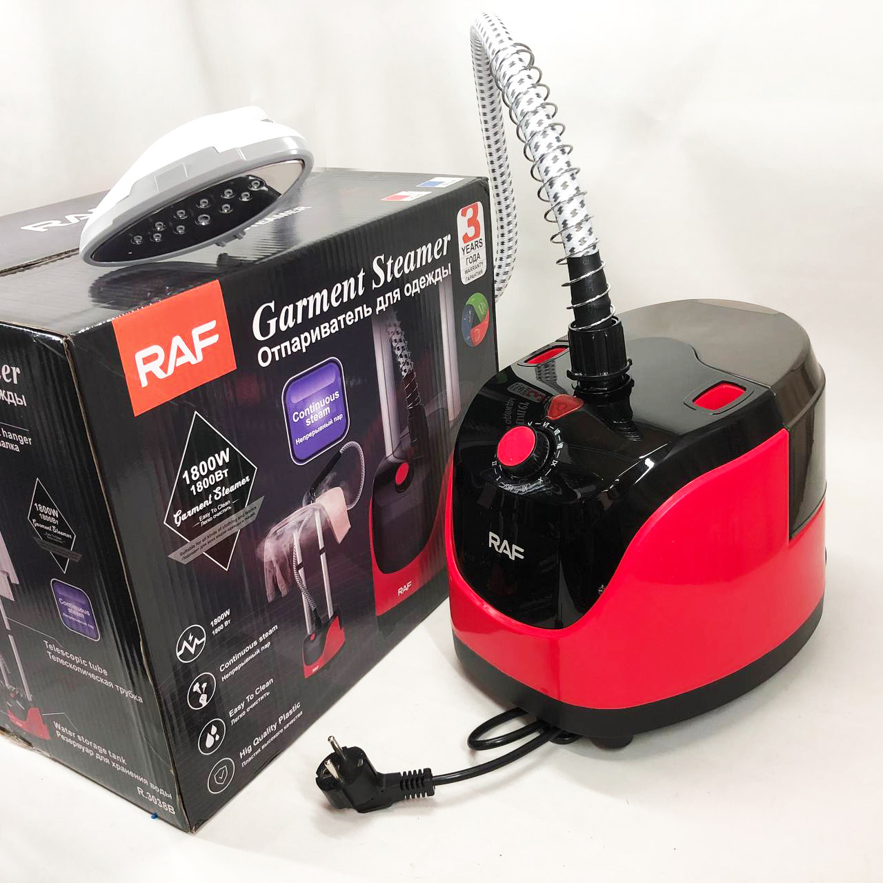 Відпарювач для одягу хорошої якості RAF R.3038 1800 Вт, Ручний відпарювач для делікатних тканин BM-14, фото 1
