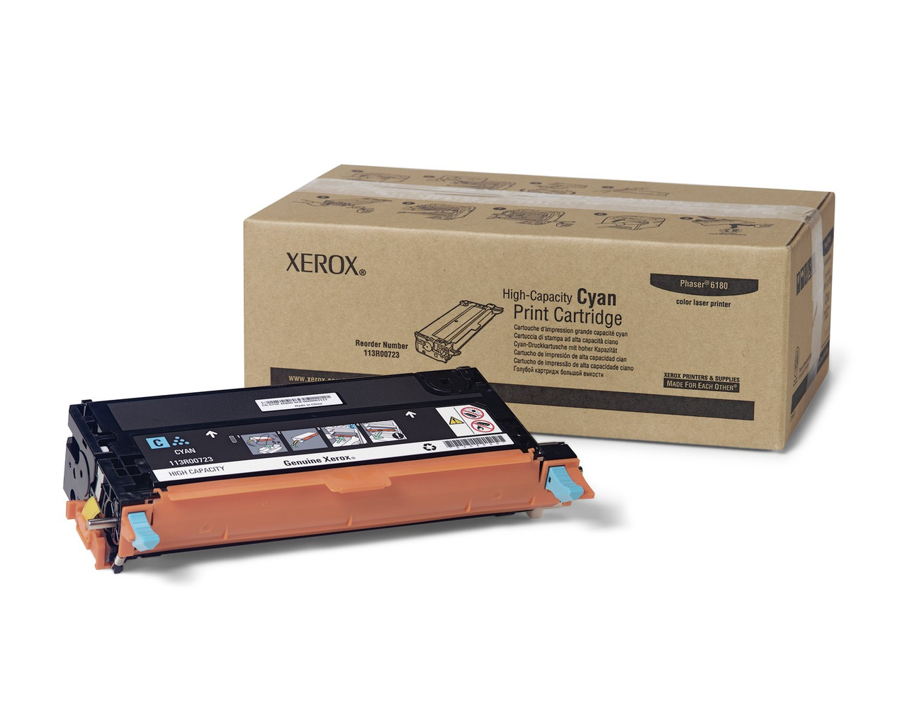 Заправка картриджа 113R00723 принтера Xerox PH6180 Cyan