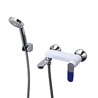 Змішувач для ванни Frap F3234 білий/хром короткий гусак латунь