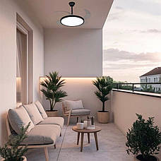 Люстра-вентилятор чорна з пультом 40W 47см (94-3043 (42) BK), фото 2