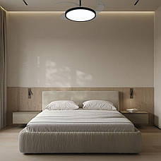 Люстра-вентилятор чорна з пультом 40W 47см (94-3043 (42) BK), фото 4