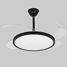 Люстра-вентилятор чорна з пультом 40W 47см (94-3043 (42) BK), фото 5