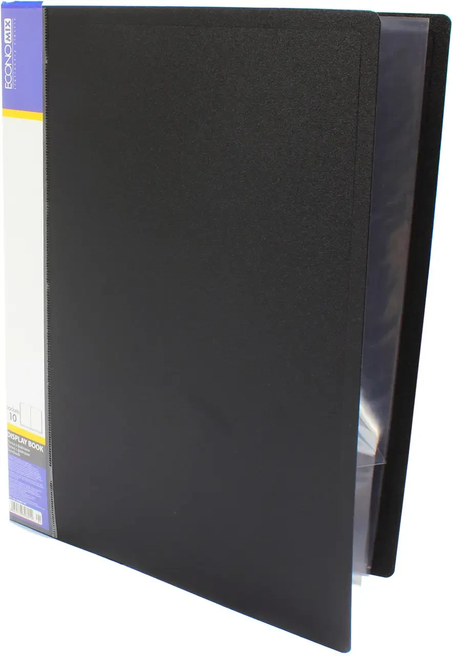 Папка для проспектів А4 EconoMix 40 файлів Е30604-01 чорна