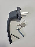 Ручка віконна із замком IMAT антрацит, фото 5