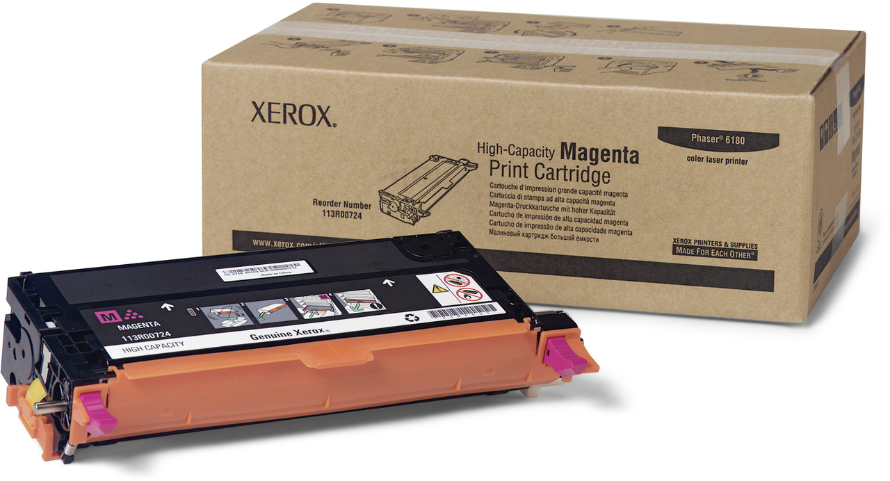 Заправка картриджа 113R00724 принтера Xerox PH6180 Magenta