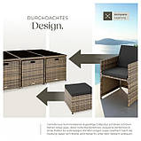 Високоякісний комплект із ротангу New York, світло-коричневий колір (натуральний), фото 7