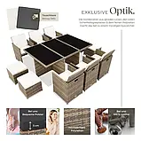 Високоякісний комплект із ротангу New York, світло-коричневий колір (натуральний), фото 9