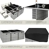 Меблі з ротангу New York, стіл + крісла + пуфи, світло-сірий колір, фото 7