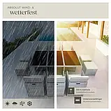 Меблі з ротангу New York, стіл + крісла + пуфи, світло-сірий колір, фото 6