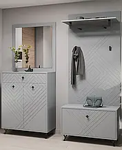 Комплект меблів в передпокій Камео Шиншила сіра/агат софттач Сокме