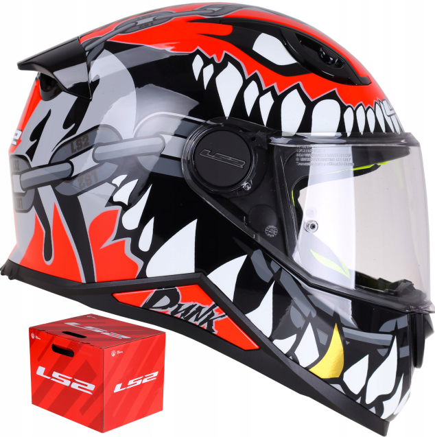 Мотошолом дитячий LS2 FF812 Kid Punk Grey Red L