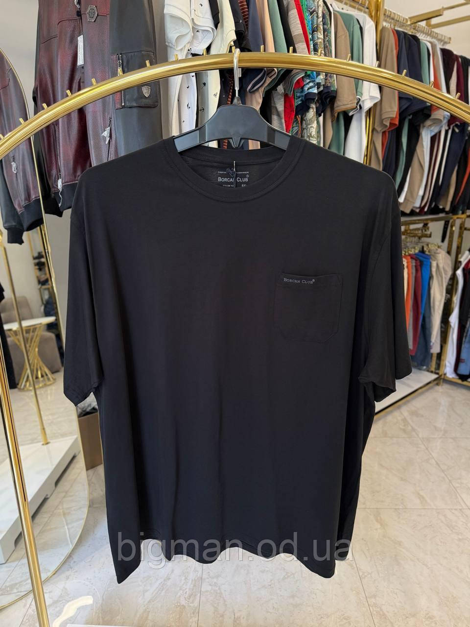 Чоловіча футболка Borcan Club 1010 СУПЕР-батал 7-10XL чорна