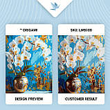 Картина за номерами Біла орхідея. Квіти. З фарбами металік 40*50 см Орігамі LW 8100, фото 4