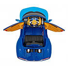 Дитяча акумуляторна машинка Bugatti Chiron Синя, фото 4