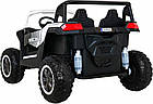 Дитяча акумуляторна машинка Баггі Strong Racing ATV для 2 дітей Біла, фото 4