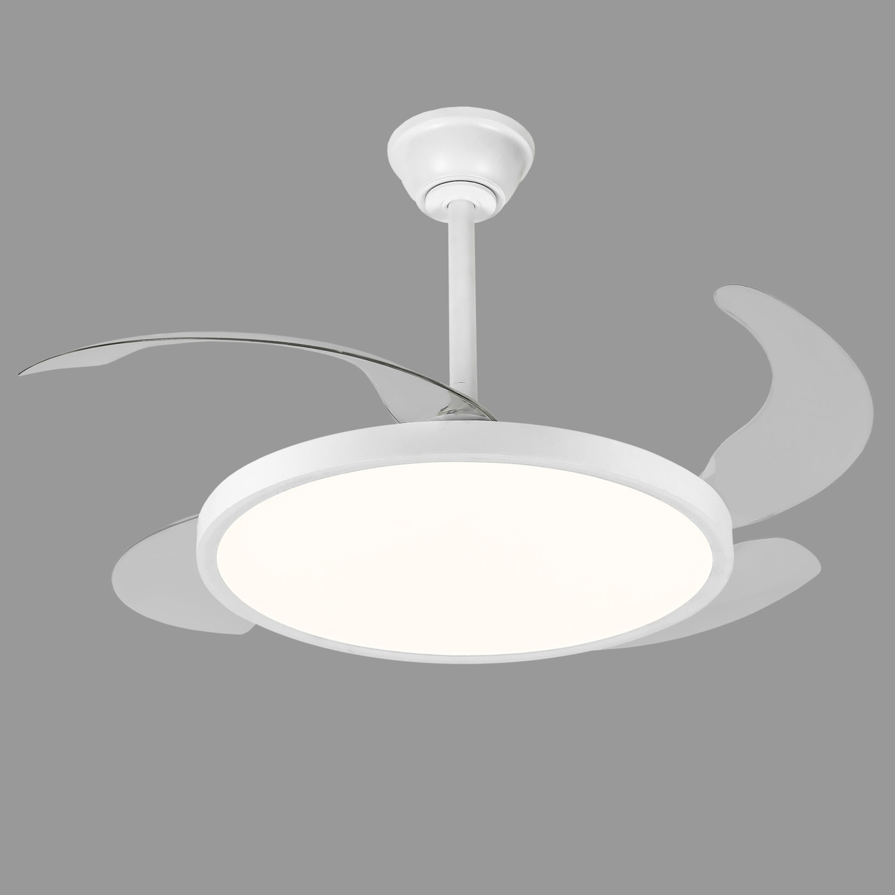 Люстра-вентилятор біла з пультом 40W 47см (94-3043 (42) WH)