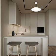 Люстра-вентилятор біла з пультом 40W 47см (94-3043 (42) WH), фото 3