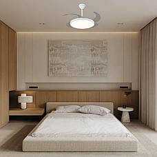 Люстра-вентилятор біла з пультом 40W 47см (94-3043 (42) WH), фото 4