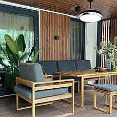 Люстра-вентилятор чорна з пультом 80W 48см (94-3060 (48) BK+WH), фото 2