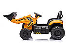 Дитячий акумуляторний трактор JCB Excavator Жовтий, фото 3