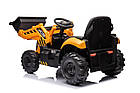 Дитячий акумуляторний трактор JCB Excavator Жовтий, фото 4