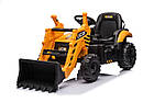 Дитячий акумуляторний трактор JCB Excavator Жовтий, фото 9