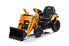 Дитячий акумуляторний трактор JCB Excavator Жовтий, фото 10