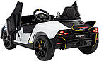 Дитяча акумуляторна машинка Lamborghini Invencible Біла, фото 3