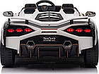 Дитяча акумуляторна машинка Lamborghini SIAN Біла, фото 6