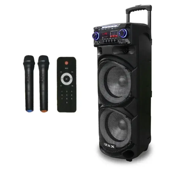 Портативна акумуляторна акустична колонка ZXX‑9292 60 Вт 10" з LED‑підсвічуванням, Bluetooth і ПДУ, фото 1