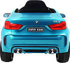 Дитяча акумуляторна машинка BMW X6M Синя, фото 4