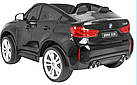 Дитяча акумуляторна машинка BMW X6M XXL для 2 дітей Чорна, фото 10