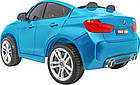 Дитяча акумуляторна машинка BMW X6M XXL для 2 дітей Синя, фото 3