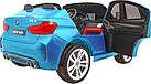 Дитяча акумуляторна машинка BMW X6M XXL для 2 дітей Синя, фото 6