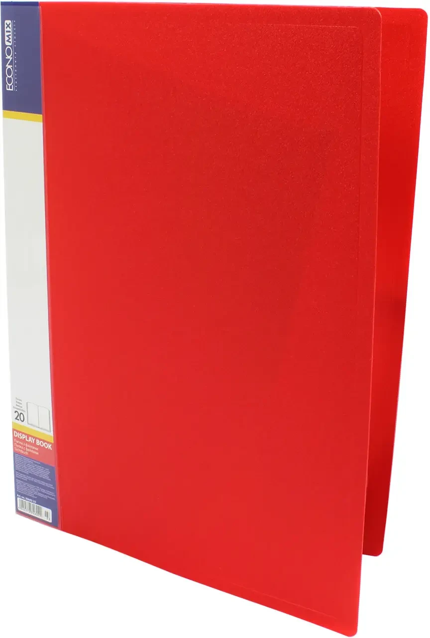 Папка для проспектів А4 EconoMix 20 файлів Е30602-03 червона