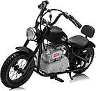 Дитячий акумуляторний мотоцикл SPEED Чорний, фото 3