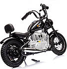 Дитячий акумуляторний мотоцикл SPEED Чорний, фото 6