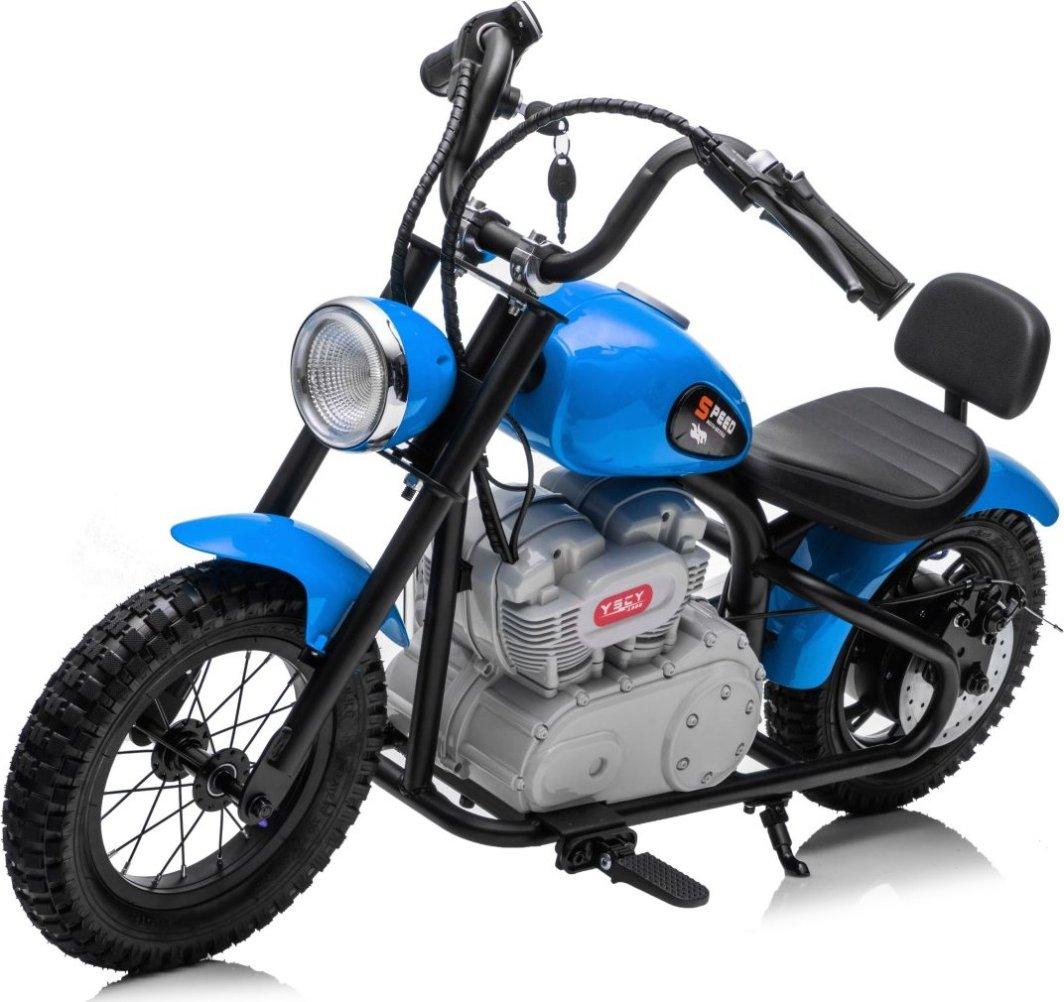 Дитячий акумуляторний мотоцикл SPEED Power Синій, фото 1