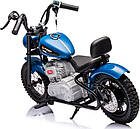 Дитячий акумуляторний мотоцикл SPEED Power Синій, фото 2