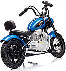 Дитячий акумуляторний мотоцикл SPEED Power Синій, фото 4