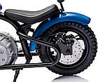 Дитячий акумуляторний мотоцикл SPEED Power Синій, фото 9
