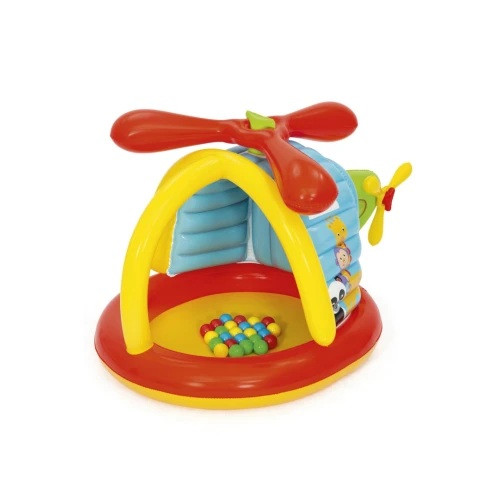 Дитячий надувний манеж Fisher-Price BESTWAY Гелікоптер 155х102х91см + м'ячі, фото 1
